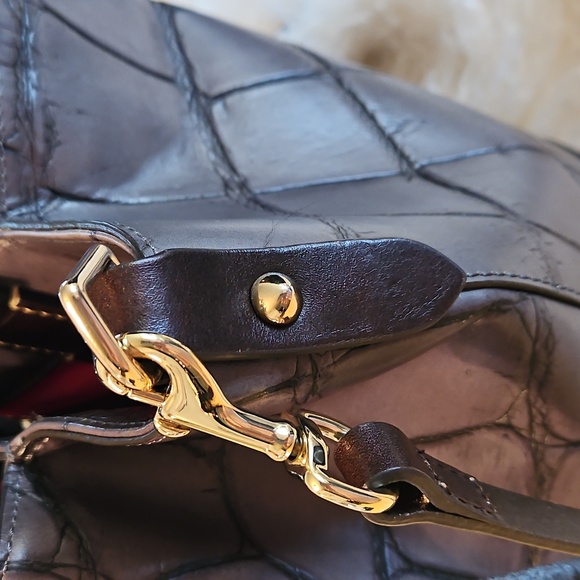 Dooney & Bourke BRENNA Croc Handbag - Picture 5 of 12